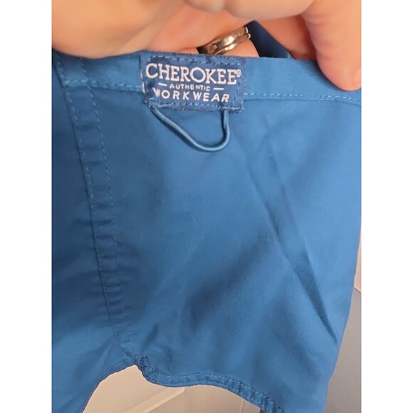Women's Cherokee Authentic Workwear Scrub Top Caribbean Blue Sz XL - Picture 2 of 8